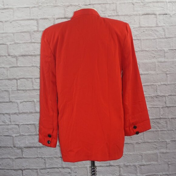 Vintage 80s Red Oversized Boyfriend Blazer - Picture 2 of 6